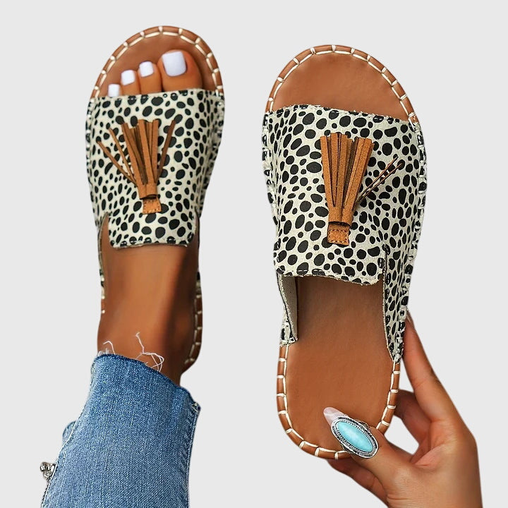 Lorraine | Boho-Tüylü Sandaletler