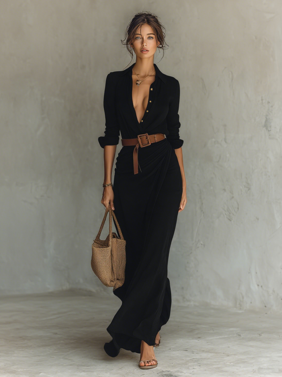 Savannah | Akışkan Maxi Elbise
