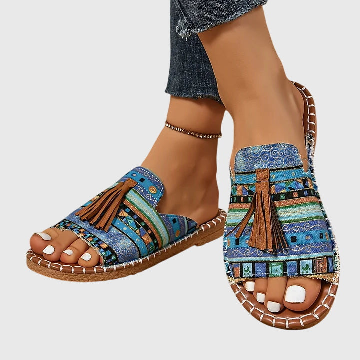 Lorraine | Boho-Tüylü Sandaletler