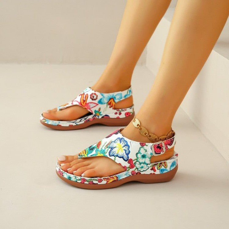 Flow | Çiçek Desenli Sandaletler