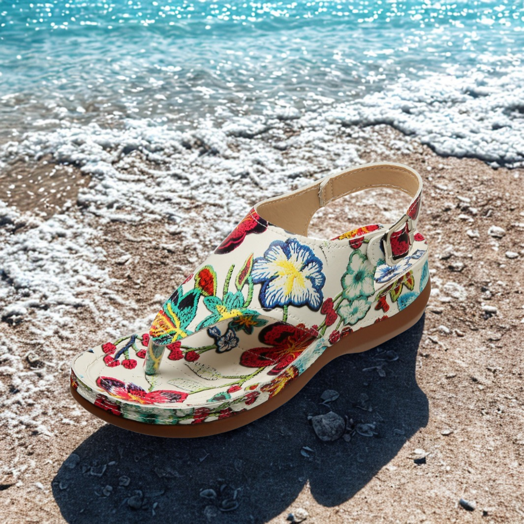 Flow | Çiçek Desenli Sandaletler