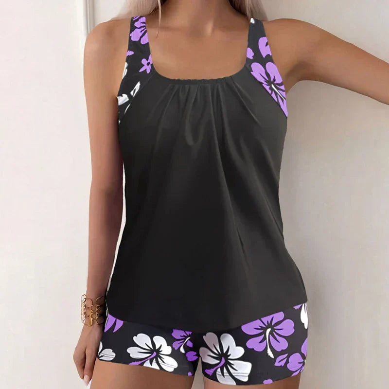 Tatjana | Hibiskus Desenli Tankini