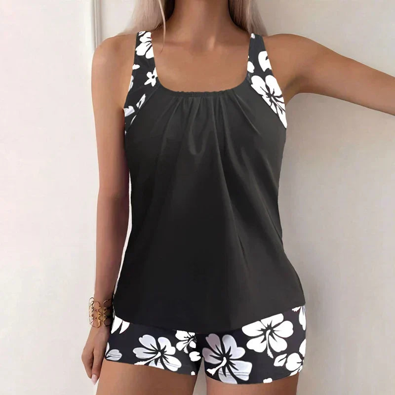 Tatjana | Hibiskus Desenli Tankini