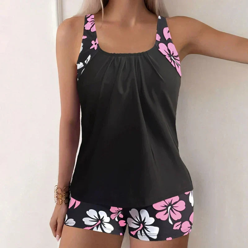 Tatjana | Hibiskus Desenli Tankini