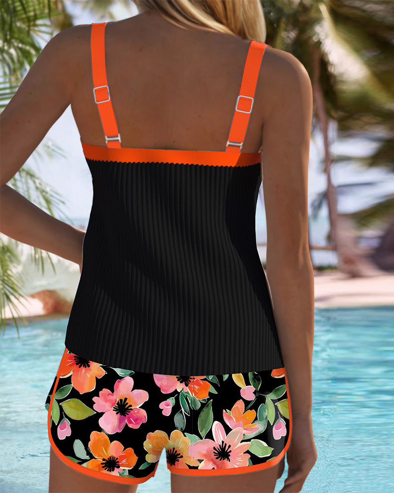 Viktoria | Kontrast detaylı Canlı Tankini